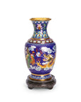 Royal Cloisonne Gold-plated Copper Vase, Dragon and Phoenix Pattern, Masterpiece by Master Wang Shuying as an exquisite home decor and unique home gifts item