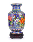 Royal Cloisonne Gold-plated Copper Vase, Lantern Pattern, Masterpiece by Master Ding Minghong as an exquisite home decor and unique home gifts item