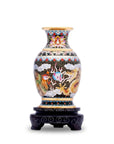 Royal Cloisonne Gold-plated Copper Vase, Dragon and Phoenix Pattern, Masterpiece by Master Wang Shuying as an exquisite home decor and unique home gifts item